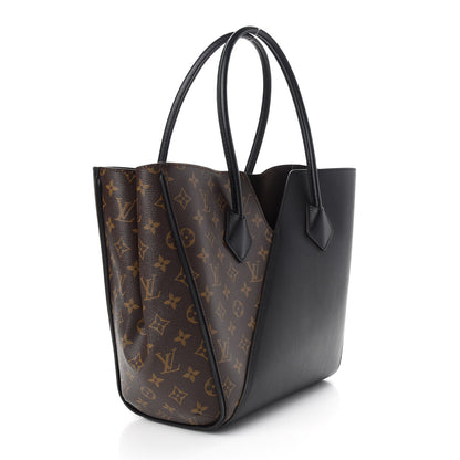 Louis Vuitton Calfskin Monogram Kimono Tote Black 3 of 9