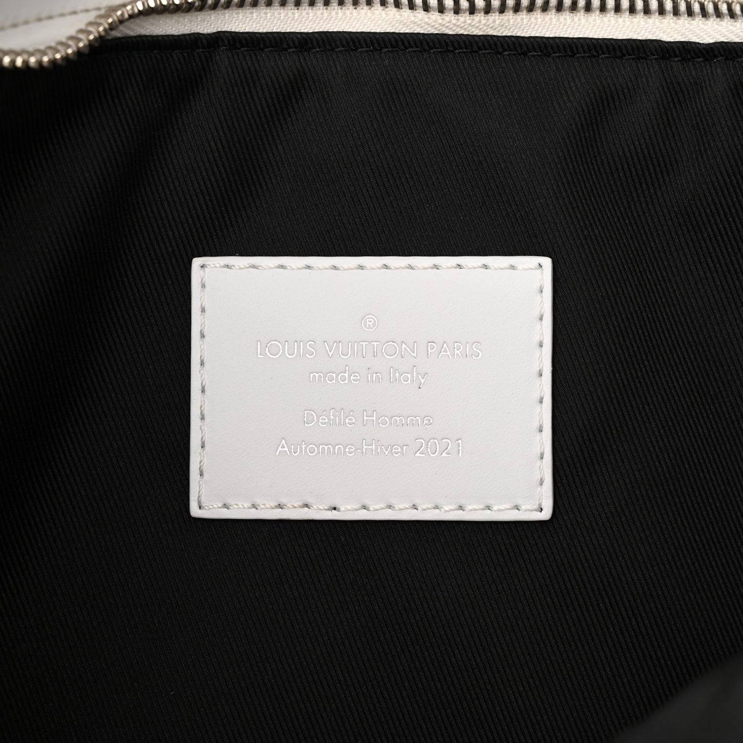 Calfskin Newspaper Print Pouch