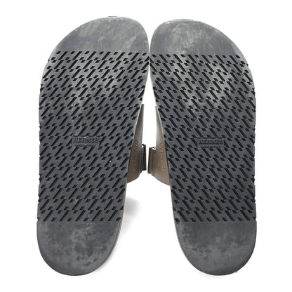 Hermes Epsom Womens Chypre Sandals 40 Etoupe 6 of 9