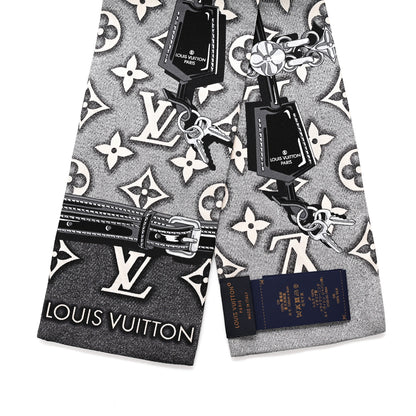 Louis Vuitton Silk Monogram Jacquard Denim Bandeau Gris 4 of 4