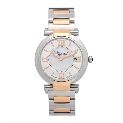 Chopard Stainless Steel 18K Rose Gold Mother of Pearl 36mm Imperiale Quartz Watch 1 of 5