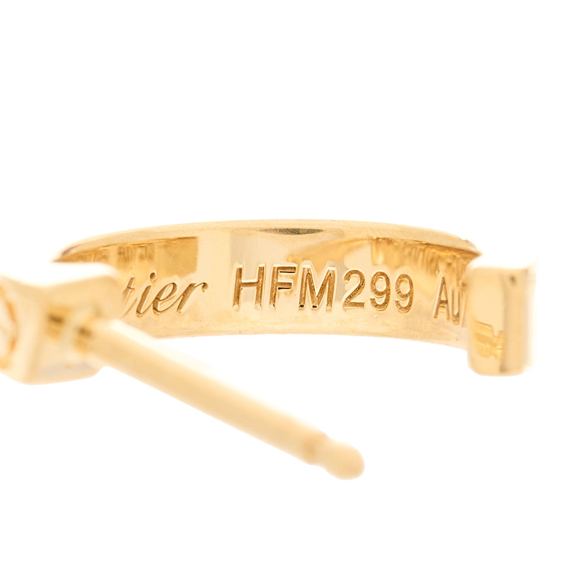 Cartier 18K Yellow Gold Small LOVE Hoop Earrings 5 of 7