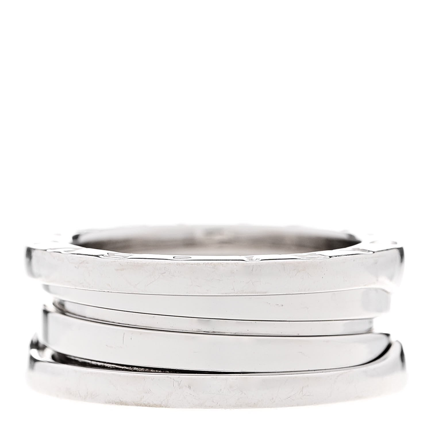Bulgari 18K White Gold B.Zero1 Two-Band Ring 49 4.75 3 of 6