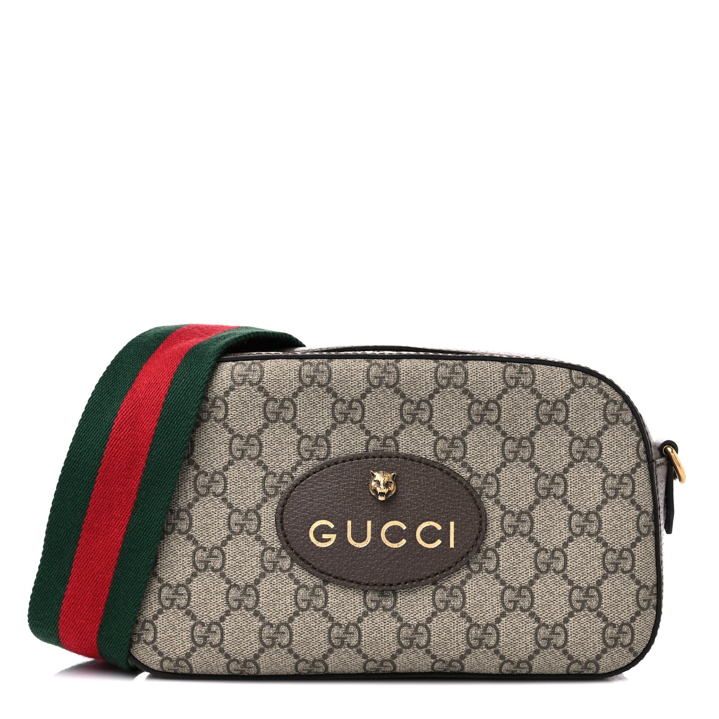 GG Supreme Monogram Web Neo Vintage Shoulder Bag Beige New Acero Crop