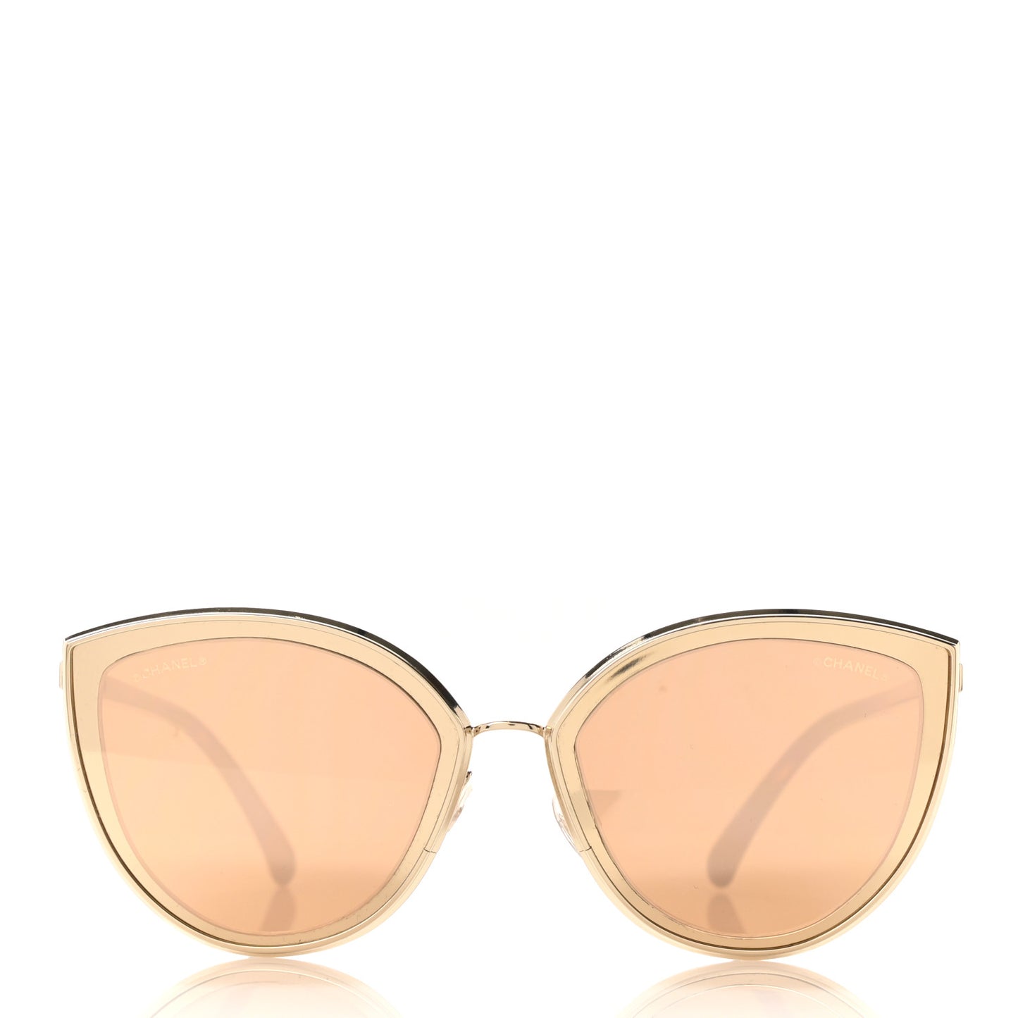 Metal Cat Eye Sunglasses 4222 Gold