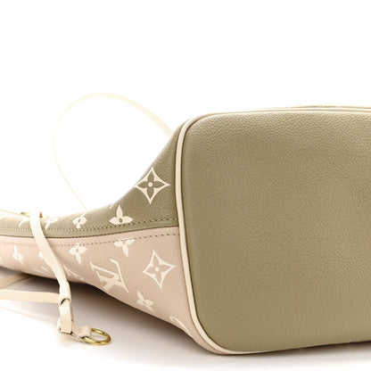 Louis Vuitton Empreinte Monogram Spring In The City Neverfull MM Kaki Beige Cream 8 of 9