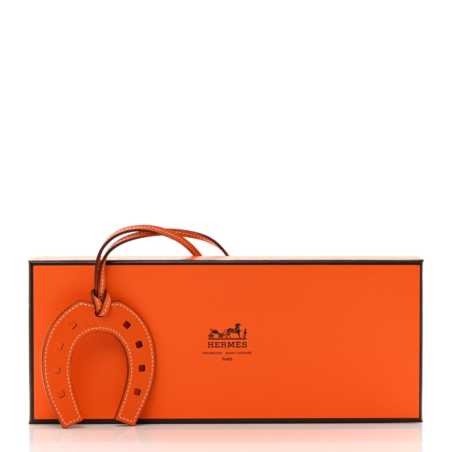 Swift Paddock Horseshoe Bag Charm Orange