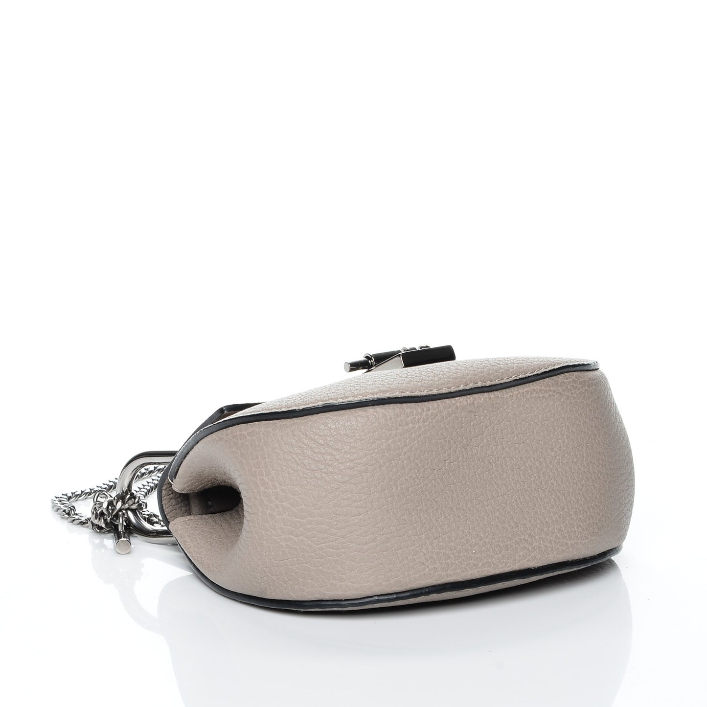 Grained Lambskin Nano Drew Shoulder Bag Motty Grey