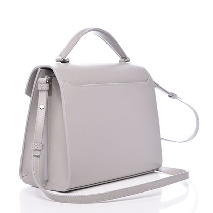 Saint Laurent Grain de Poudre Medium Classic Monogram Cassandra Top Handle Granite 3 of 9