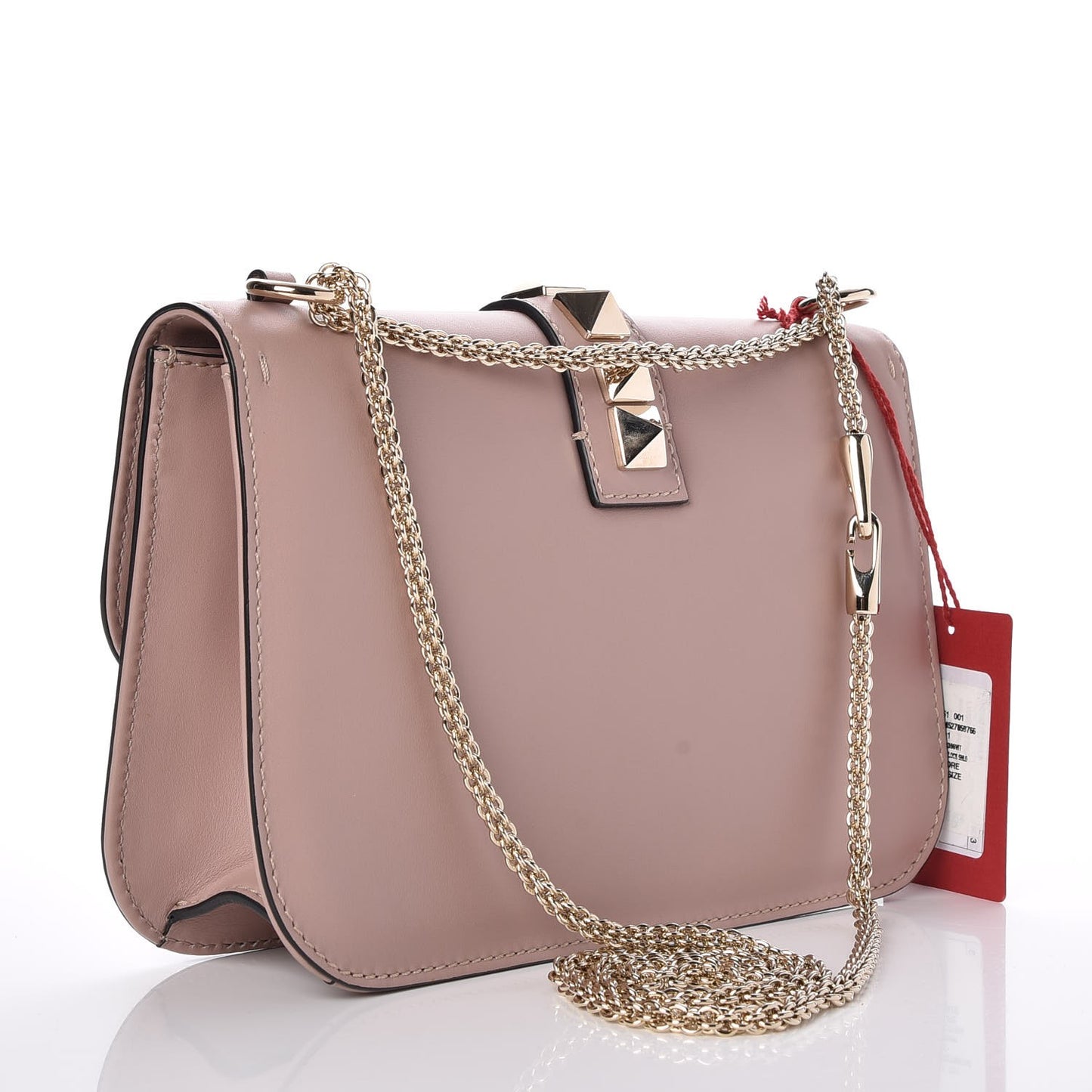 Vitello Medium Glam Lock Rockstud Flap Poudre