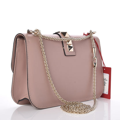 Valentino Garavani Vitello Medium Glam Lock Rockstud Flap Poudre 3 of 6