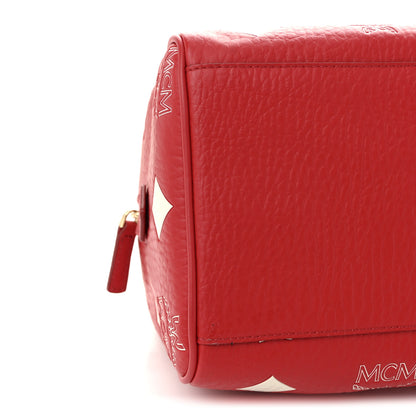 MCM Maxi Visetos Medium Ella Boston Bag Candy Red 8 of 9