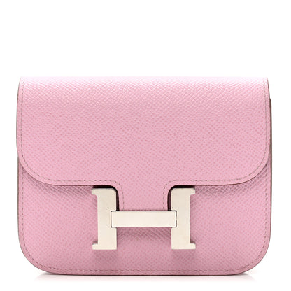 Hermes Epsom Constance Slim Wallet Mauve Sylvestre 1 of 7