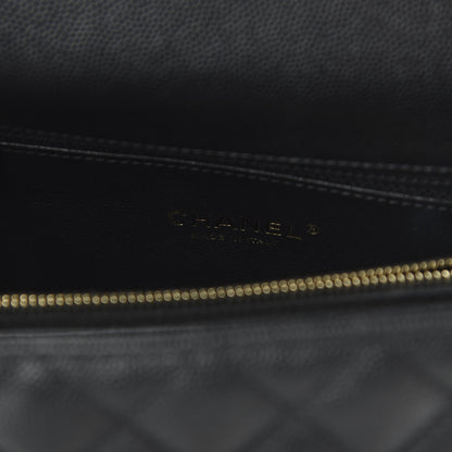 Chanel Caviar Lizard Quilted Small Coco Handle Flap Black 8 of 11