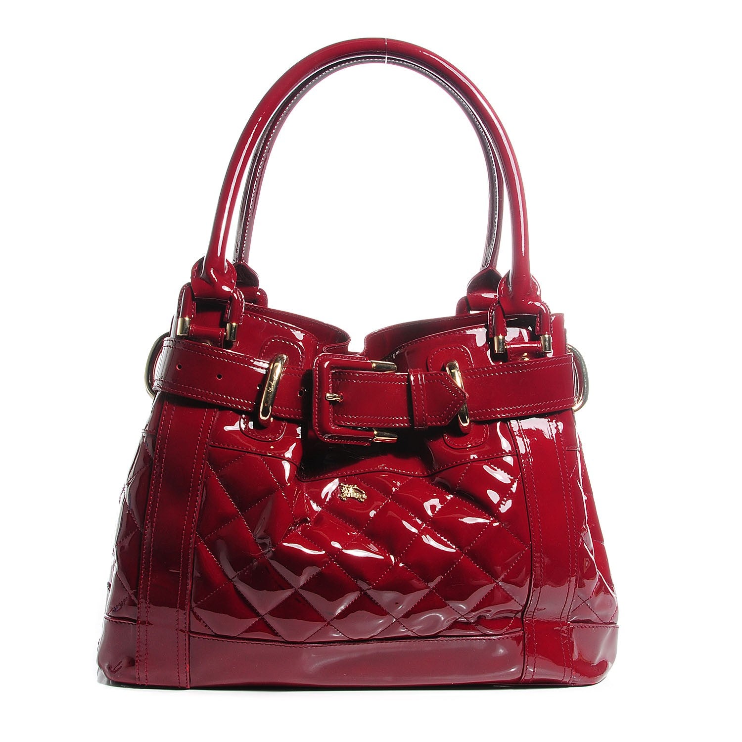 Burberry Patent Quilted Beaton Red 1 of 8