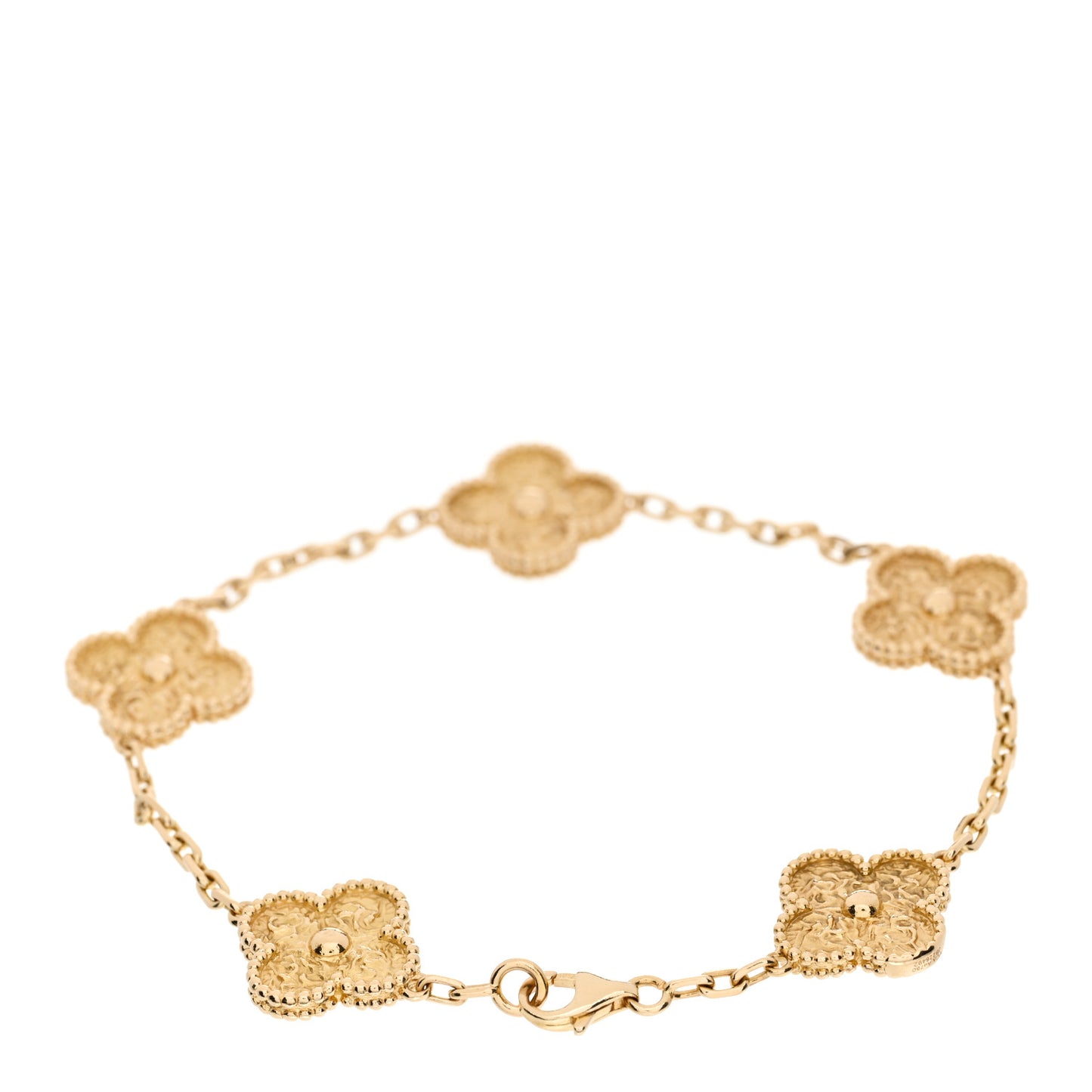 18K Yellow Gold 5 Motifs Vintage Alhambra Bracelet