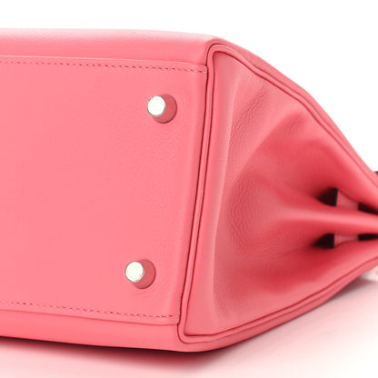 Hermes Evercolor Verso Kelly Retourne 28 Rose D'ete Rouge Exotique 9 of 11