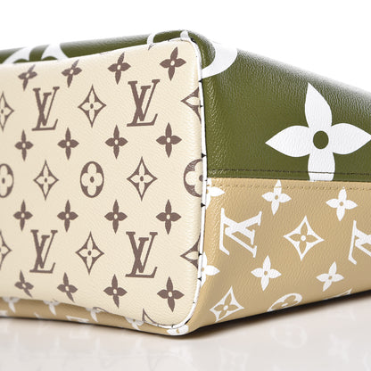 Louis Vuitton Monogram Giant Neverfull MM Kaki 10 of 11