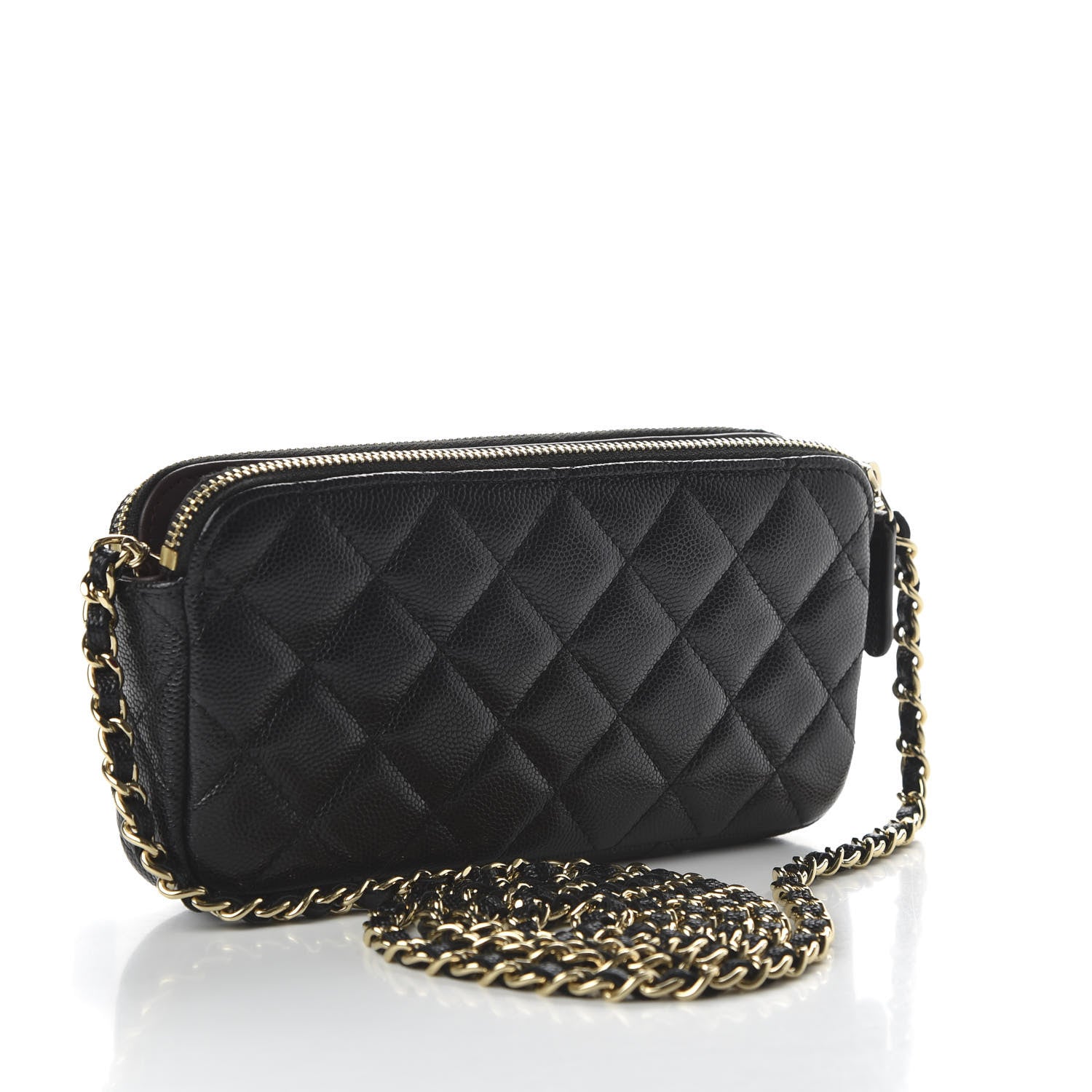 Chanel Caviar Quilted Small Clutch With Chain Black 3 of 12