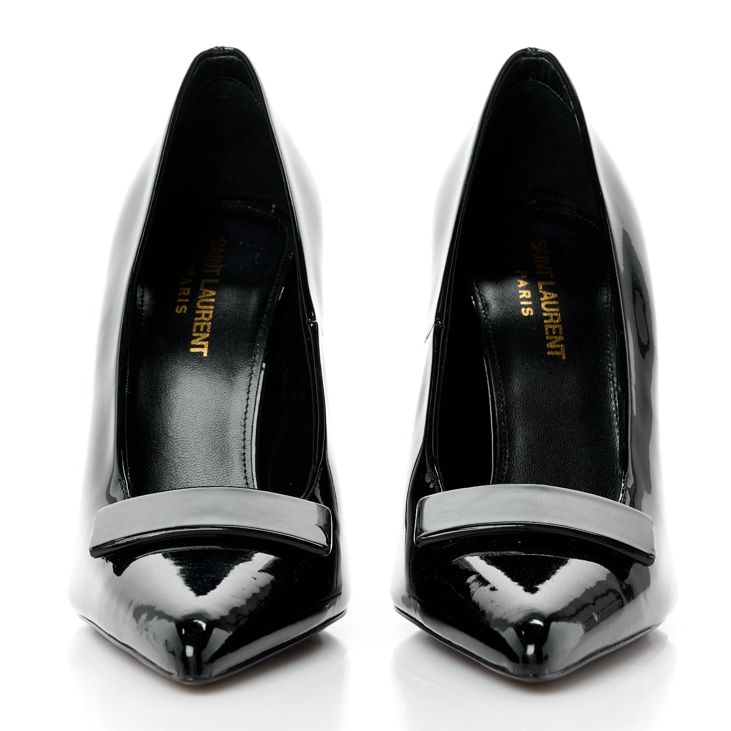 Saint Laurent Patent Calfskin Kayla 110 Pumps 38 Black 2 of 9