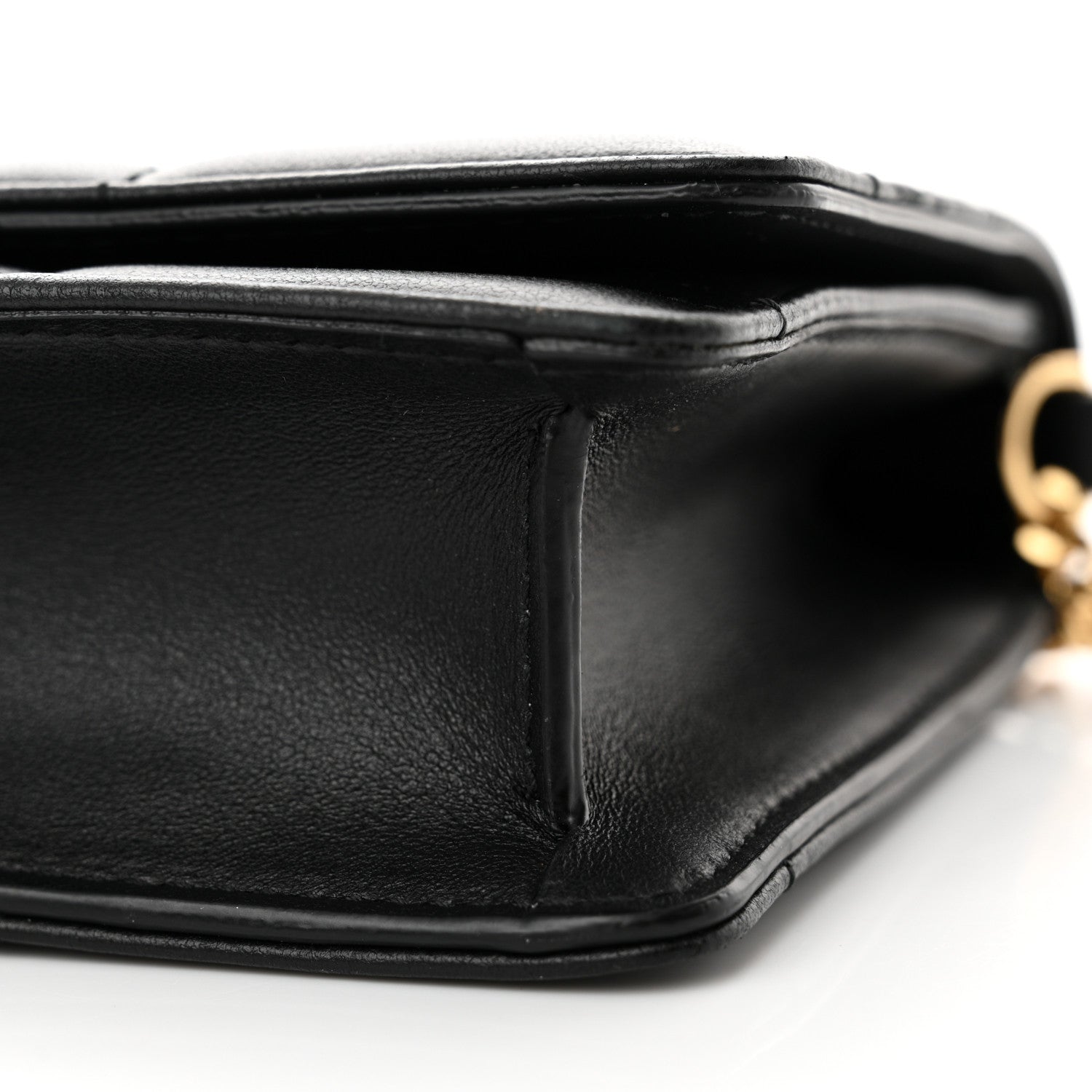 Burberry Lambskin Quilted Lola Clutch On Chain Black 9 of 12
