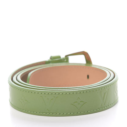 Louis Vuitton Vernis 25mm Phoenix Belt 90 36 Vert Tonic 2 of 5