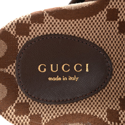Gucci Monogram Jumbo GG Nappa Samoa Platform 40mm Slide Sandals 39 Camel Ebony New Acero 6 of 8