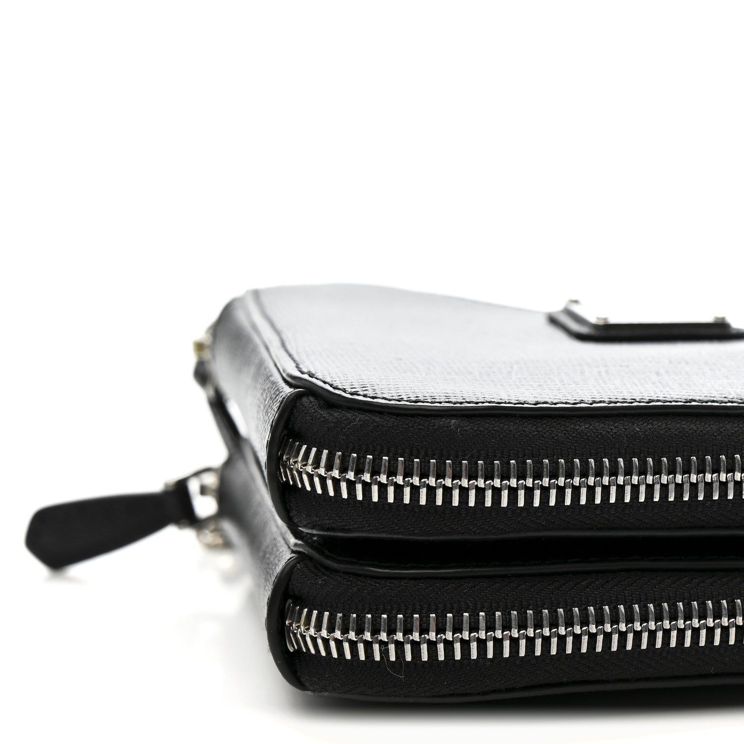 Prada Saffiano Mini Triangle Crossbody Pouch Black 12 of 12