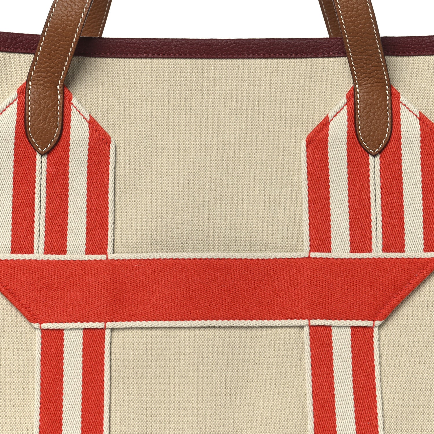 Hermes Canvas Taurillon Clemence Pursangle Tote Beton Gold Rouge H Capucine Beton 7 of 10
