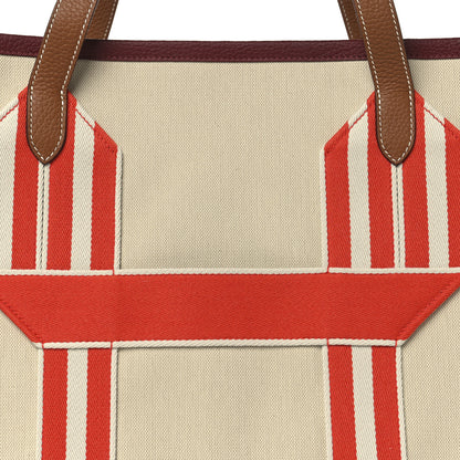 Hermes Canvas Taurillon Clemence Pursangle Tote Beton Gold Rouge H Capucine Beton 7 of 10