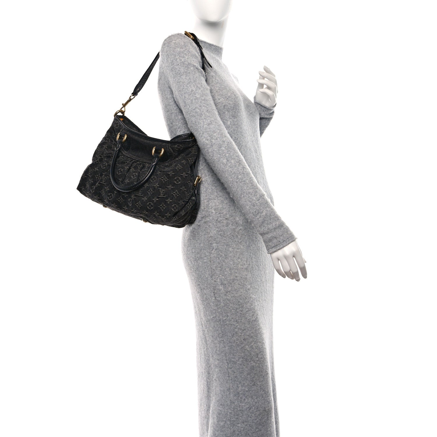 Louis Vuitton Denim Neo Cabby MM Black 3 of 8