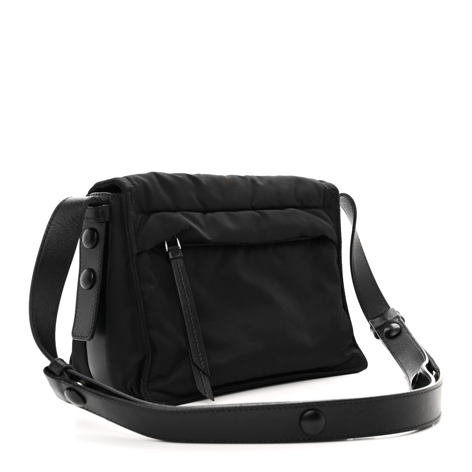 Prada Re-Nylon Vitello Padded Small Flap Shoulder Bag Black 3 of 16