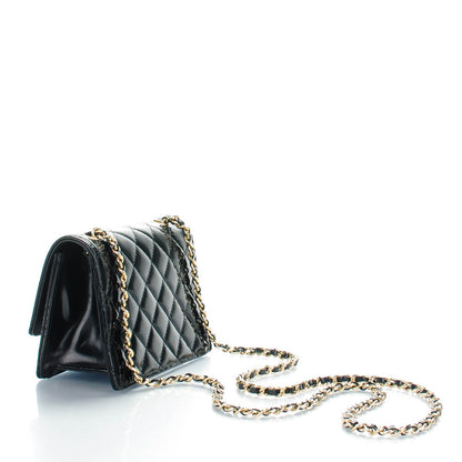 Chanel Glazed Calfskin Quilted Mini Square Flap Black 3 of 8