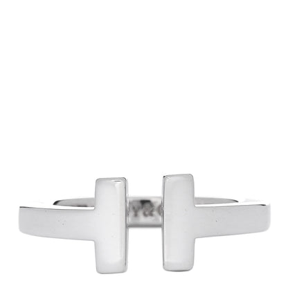 Tiffany Sterling Silver T Square Ring 49 5 1 of 4