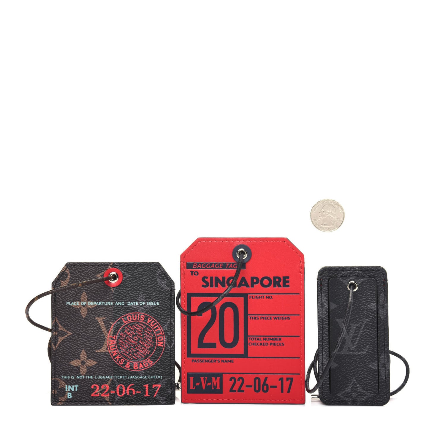 Monogram Shanghai Name Tag Set