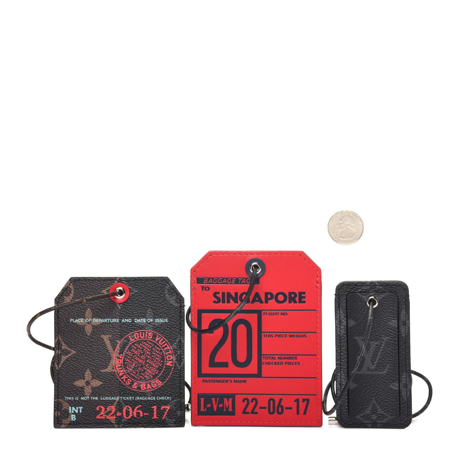 Louis Vuitton Monogram Shanghai Name Tag Set 2 of 9