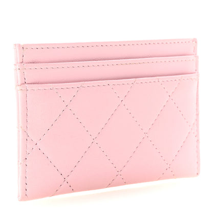 Chanel Calfskin Quilted Card Holder Light Pink 3 of 9