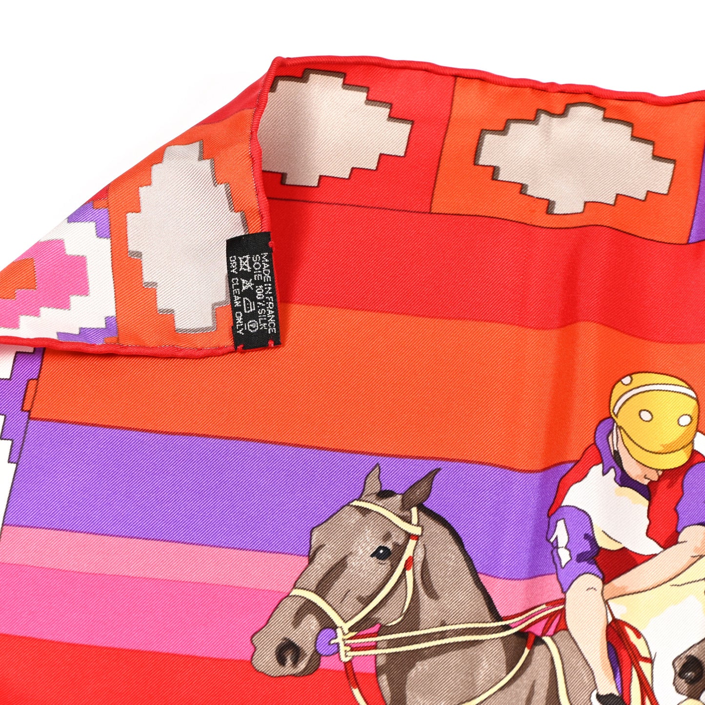 Silk Les Poneys de Polo Scarf 90