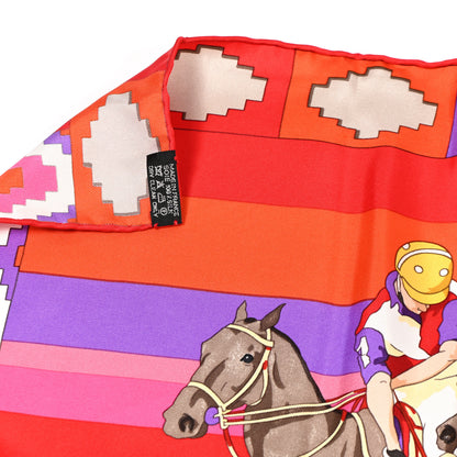 Hermes Silk Les Poneys de Polo Scarf 90 4 of 11
