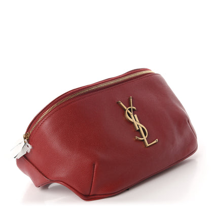 Saint Laurent Grain De Poudre Monogram Belt Bag Rouge Eros 4 of 10