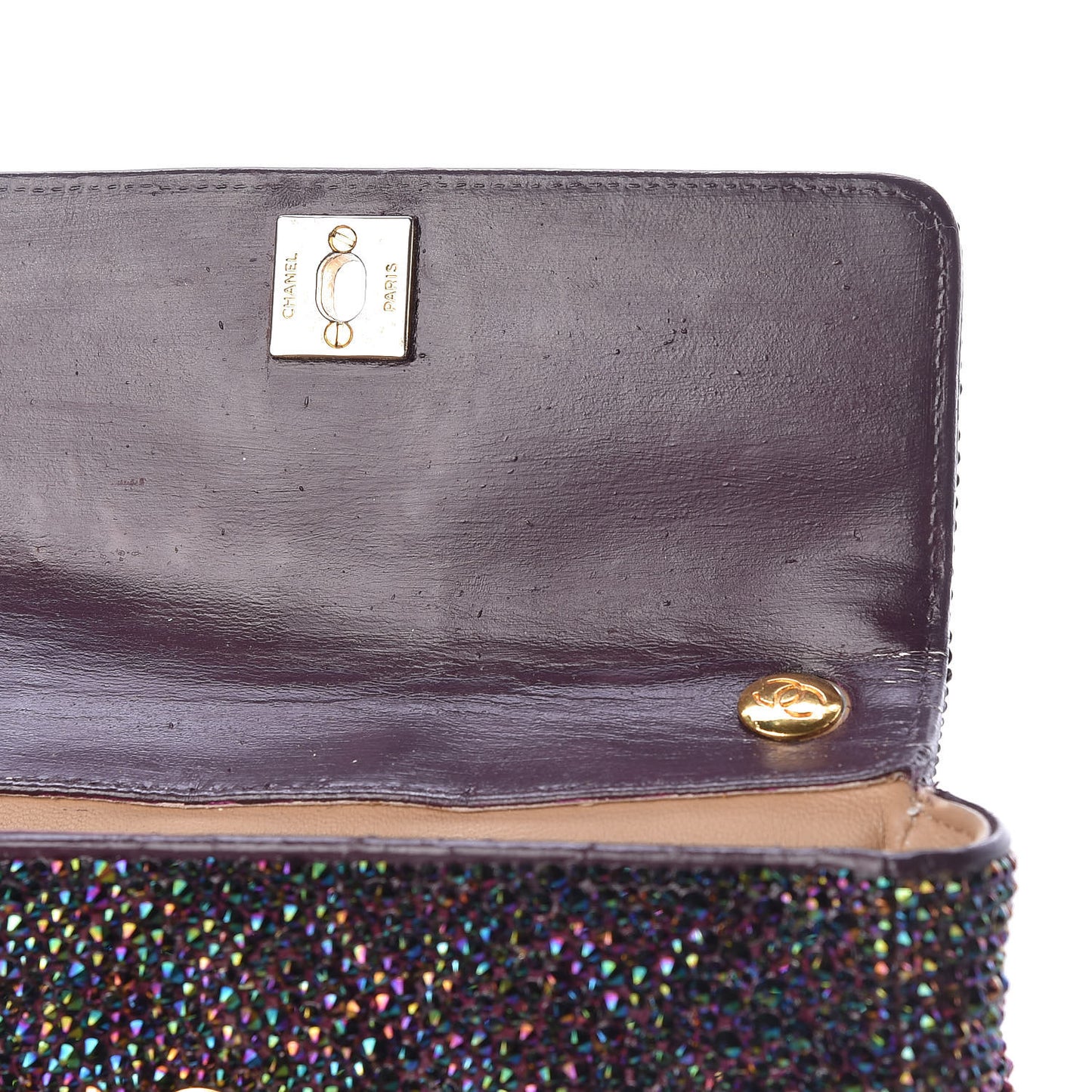 Strass Encrusted Mini Rectangular Flap Bag Multicolor