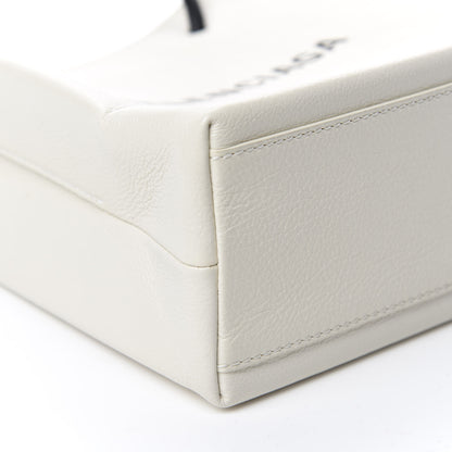 Balenciaga Calfskin Logo XXS Shopping Tote White 6 of 10