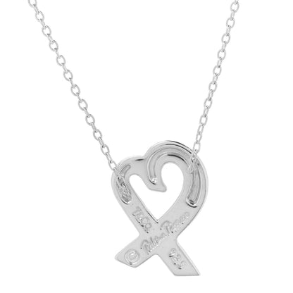 Tiffany Sterling Silver Paloma Picasso Loving Heart Pendant Necklace 4 of 7