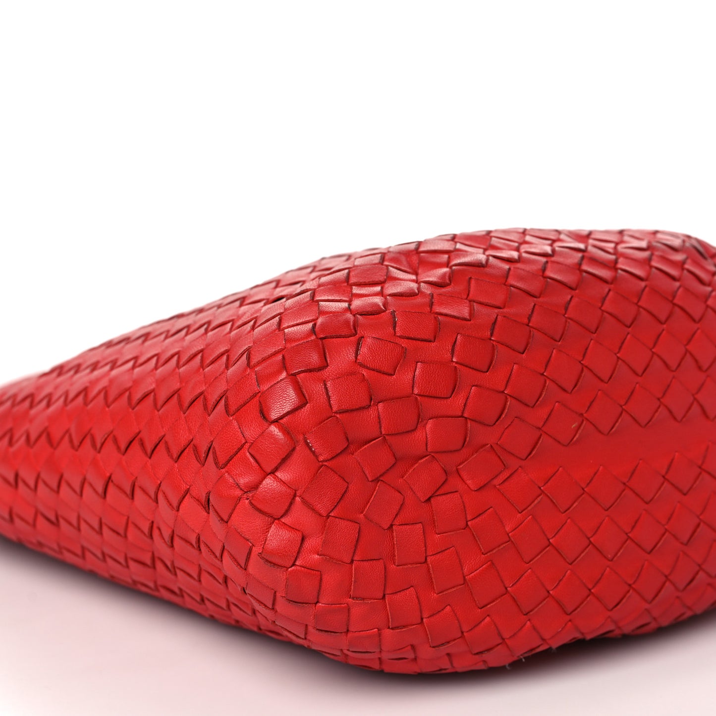 Nappa Intrecciato Bucket Bag Red