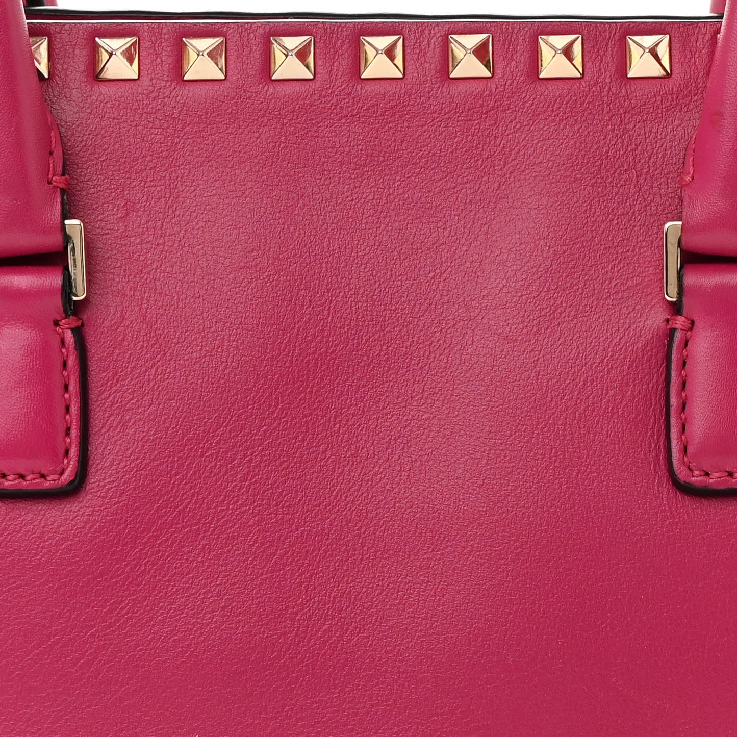 Vitello Rockstud Tote Deep Cyclamin