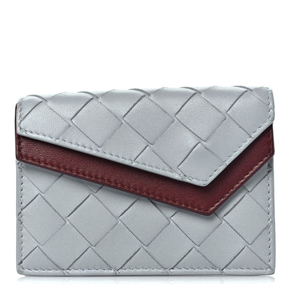 Bottega Veneta Nappa Intrecciato Small Check Bi-Fold Zip Wallet Ice Cherry 1 of 7