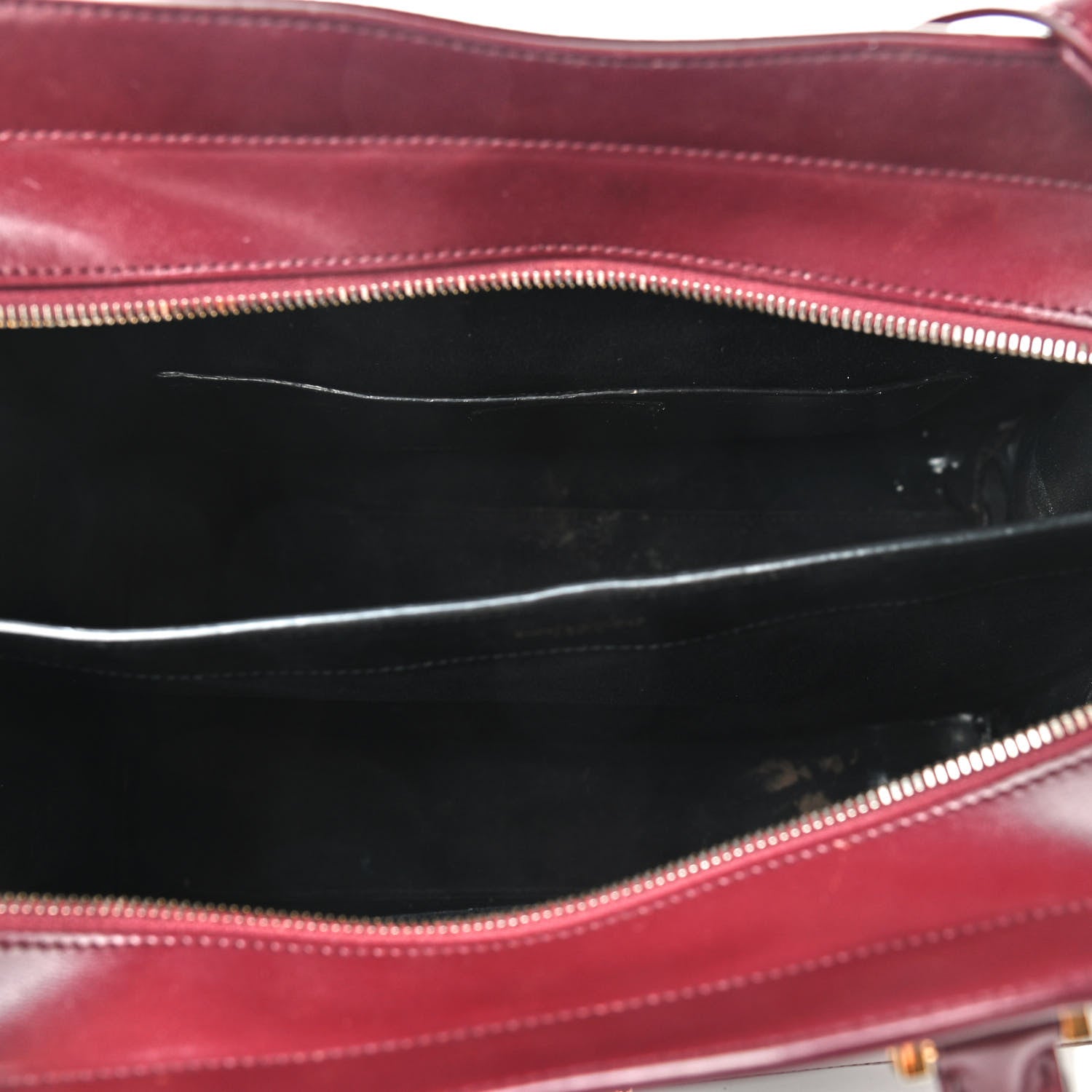 Saint Laurent Shiny Calfskin Large Uptown Tote Burgundy 5 of 14