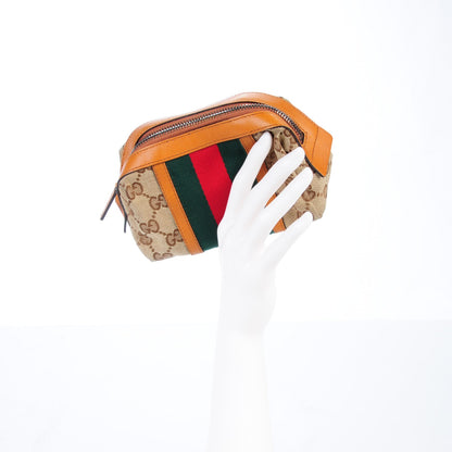Gucci Monogram Web Small Cosmetic Case Orange 2 of 7