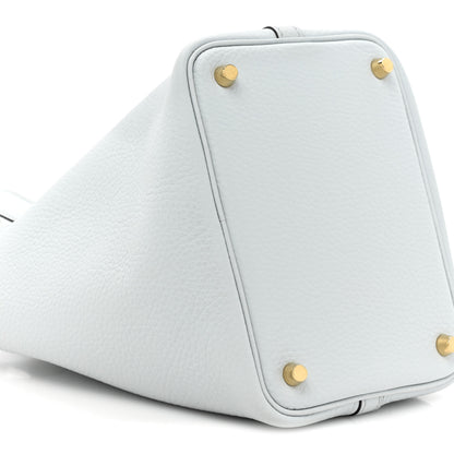Hermes Taurillon Clemence Picotin Lock 18 PM Bleu Pale 9 of 9