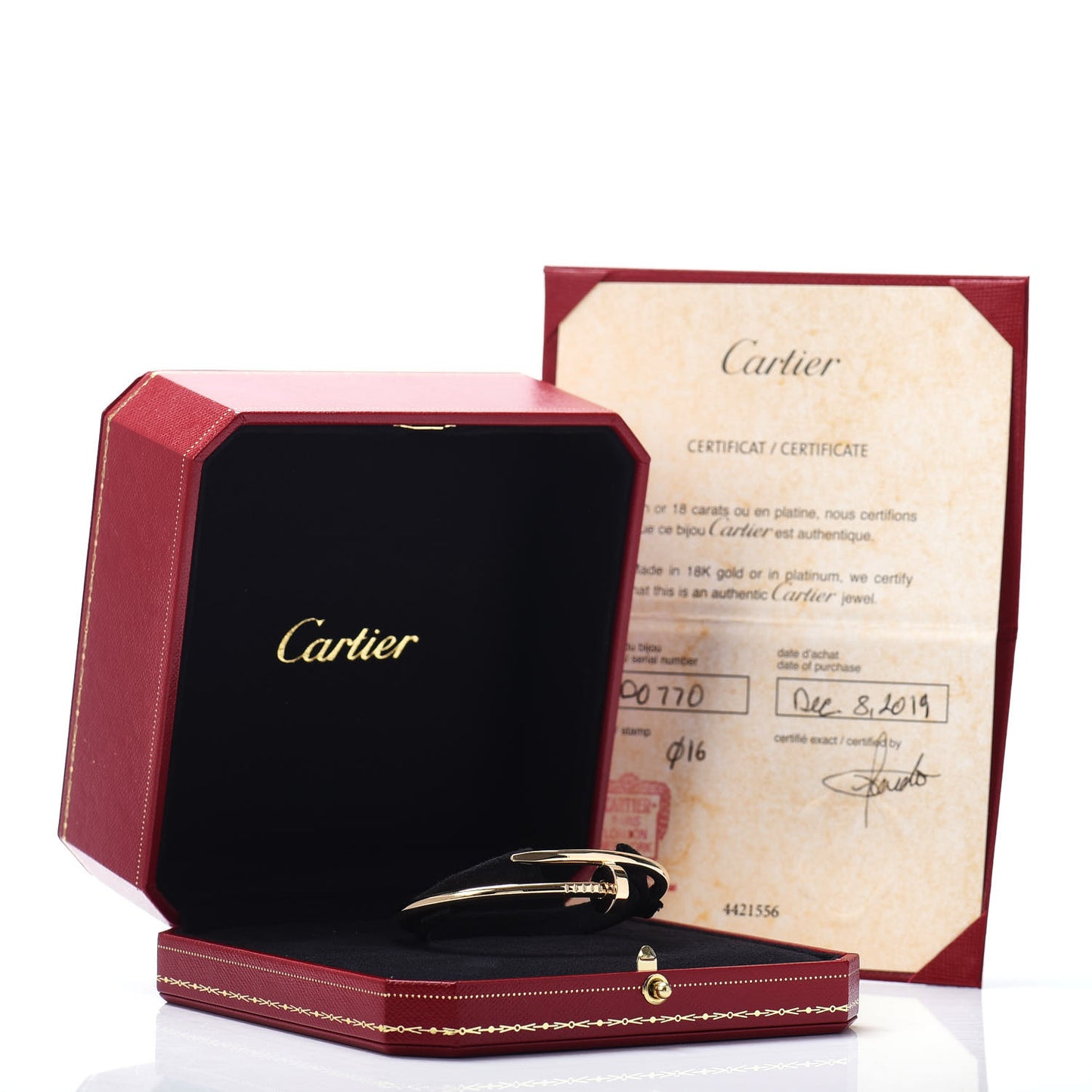 18K Yellow Gold Juste Un Clou Bracelet 16